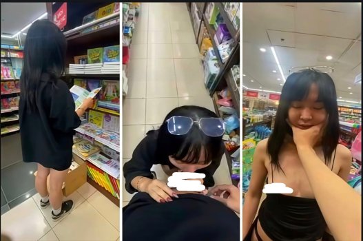 Cô gái quyến rũ trong nhà sách